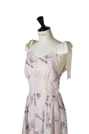 【新色】Sunflower-Printed Midi Dress