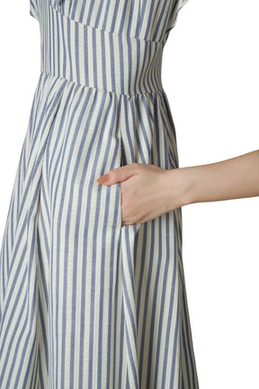 Kerry Striped Ruffle Dress