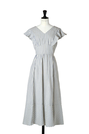 Kerry Striped Ruffle Dress