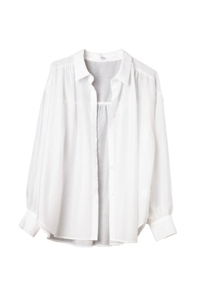 Volume Sleeve Sheer Shirt