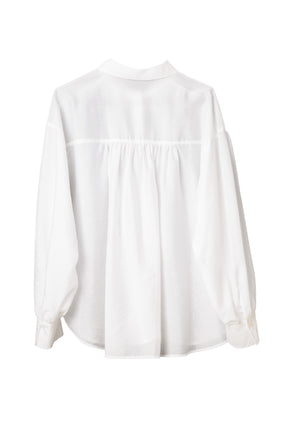 Volume Sleeve Sheer Shirt