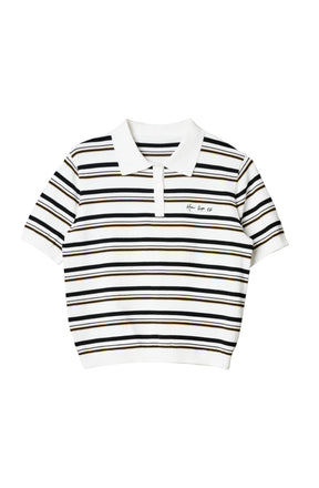 Multi Border Polo Top