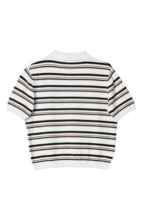 Multi Border Polo Top