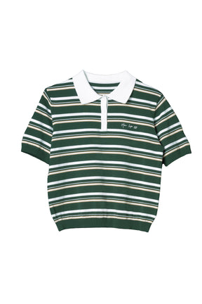 Multi Border Polo Top