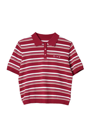 Multi Border Polo Top