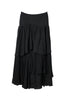 Sheer Pleated Tiered Skirt