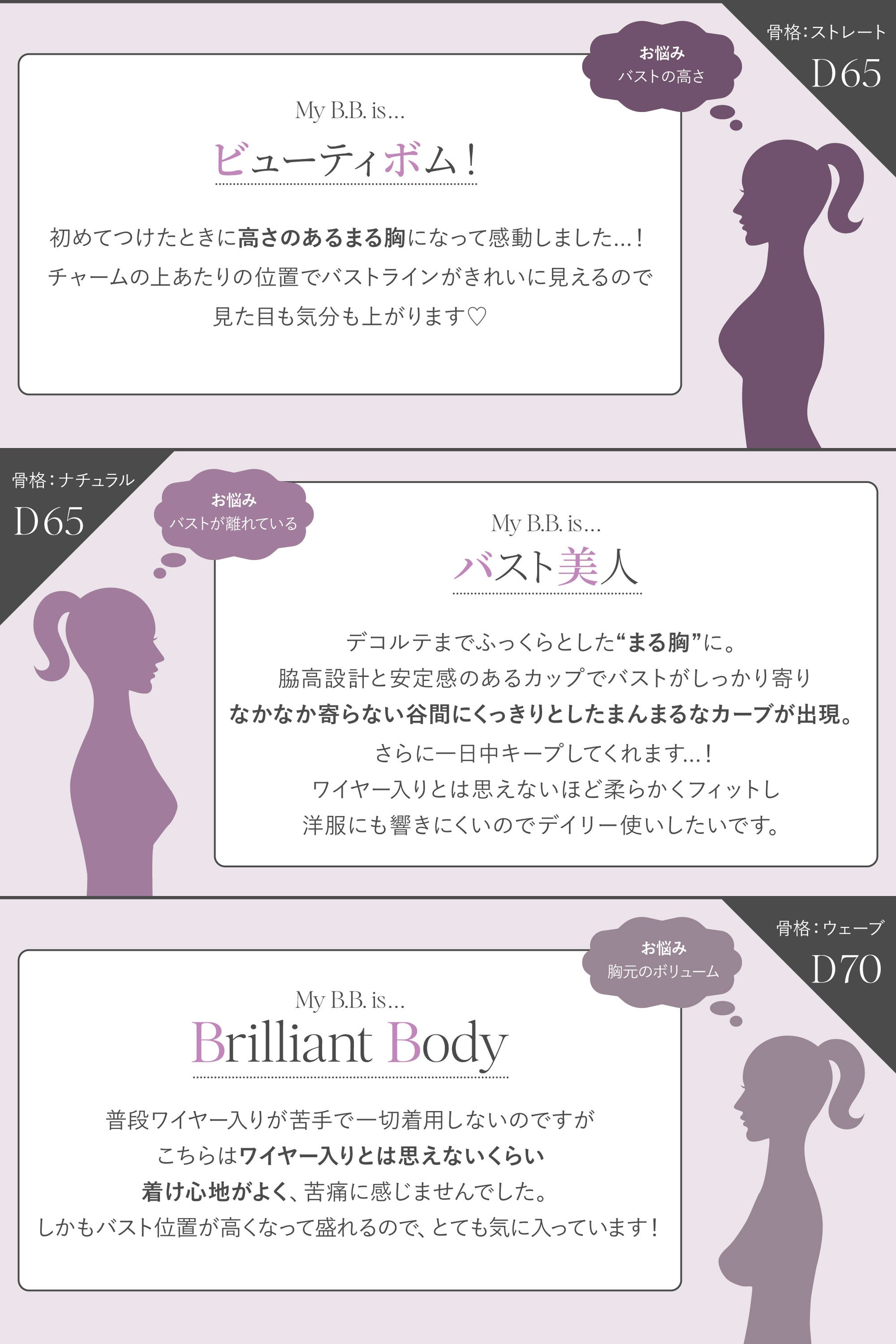 B.B.Bra 脇高ブラ バストアップ ROSIER