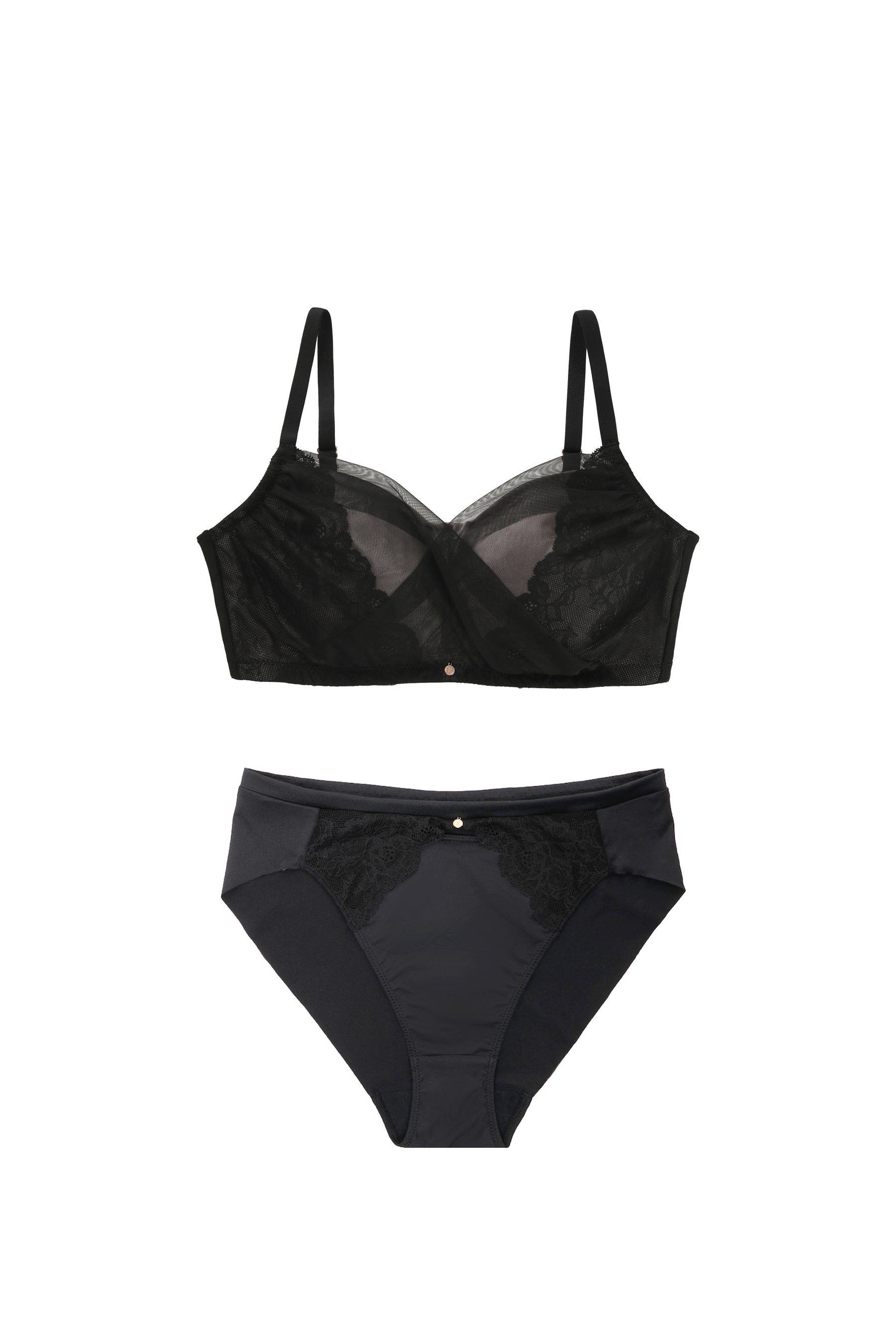 [Ships in late May]  [black]Minimizer Bra & Shorts Set