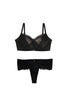 [Ships in late May]  [black]Minimizer Bra & Shorts Set