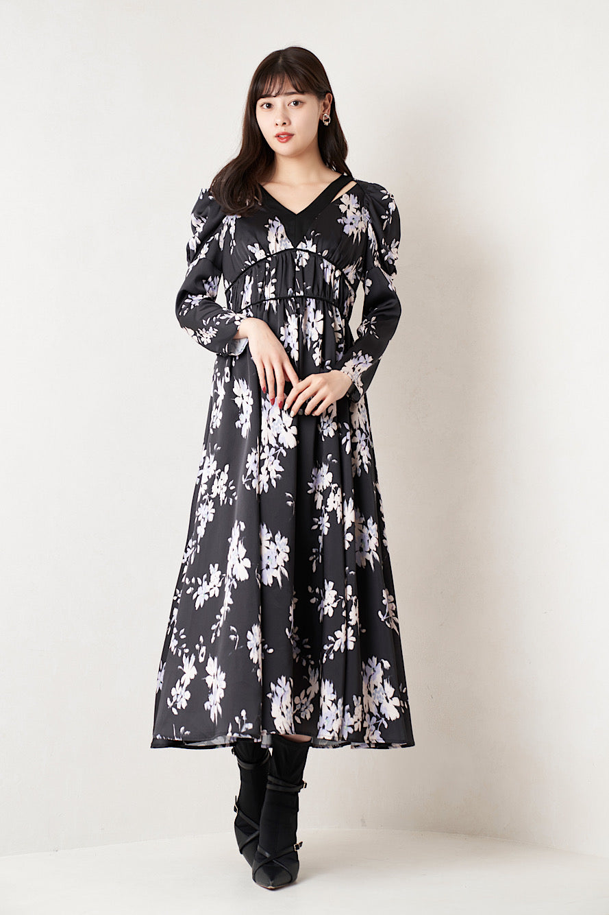 比較的美品 herlipto Muse Floral Cut-Out Dress