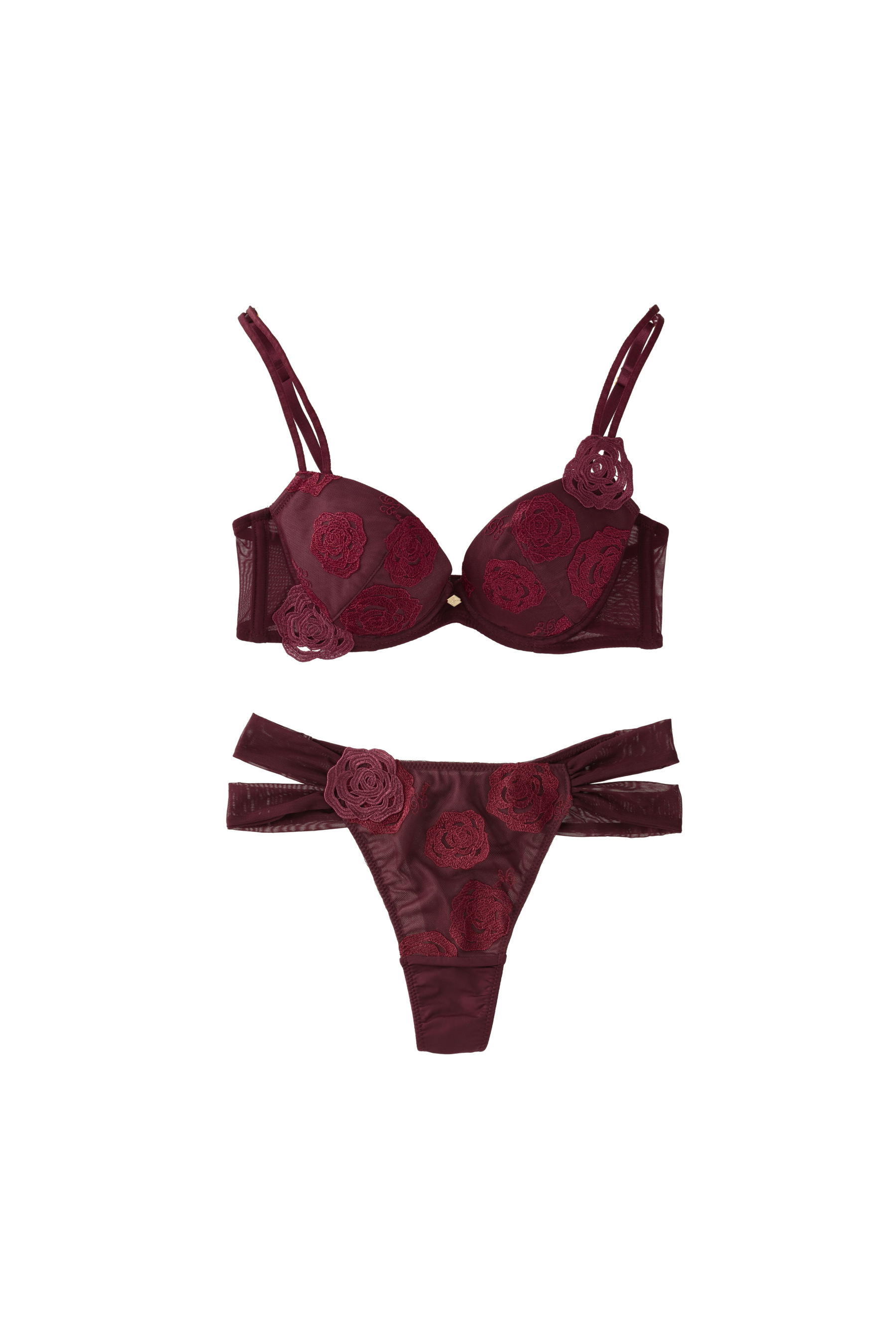 【Thong】Versailles Rose Bra Set