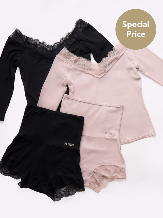 【nude rose】Off The Shoulder Top Set