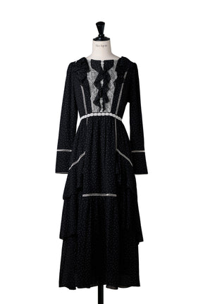 Vivica Polka-Dot Ruffled Dress
