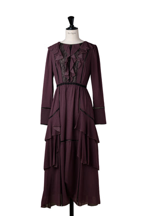 Vivica Polka-Dot Ruffled Dress
