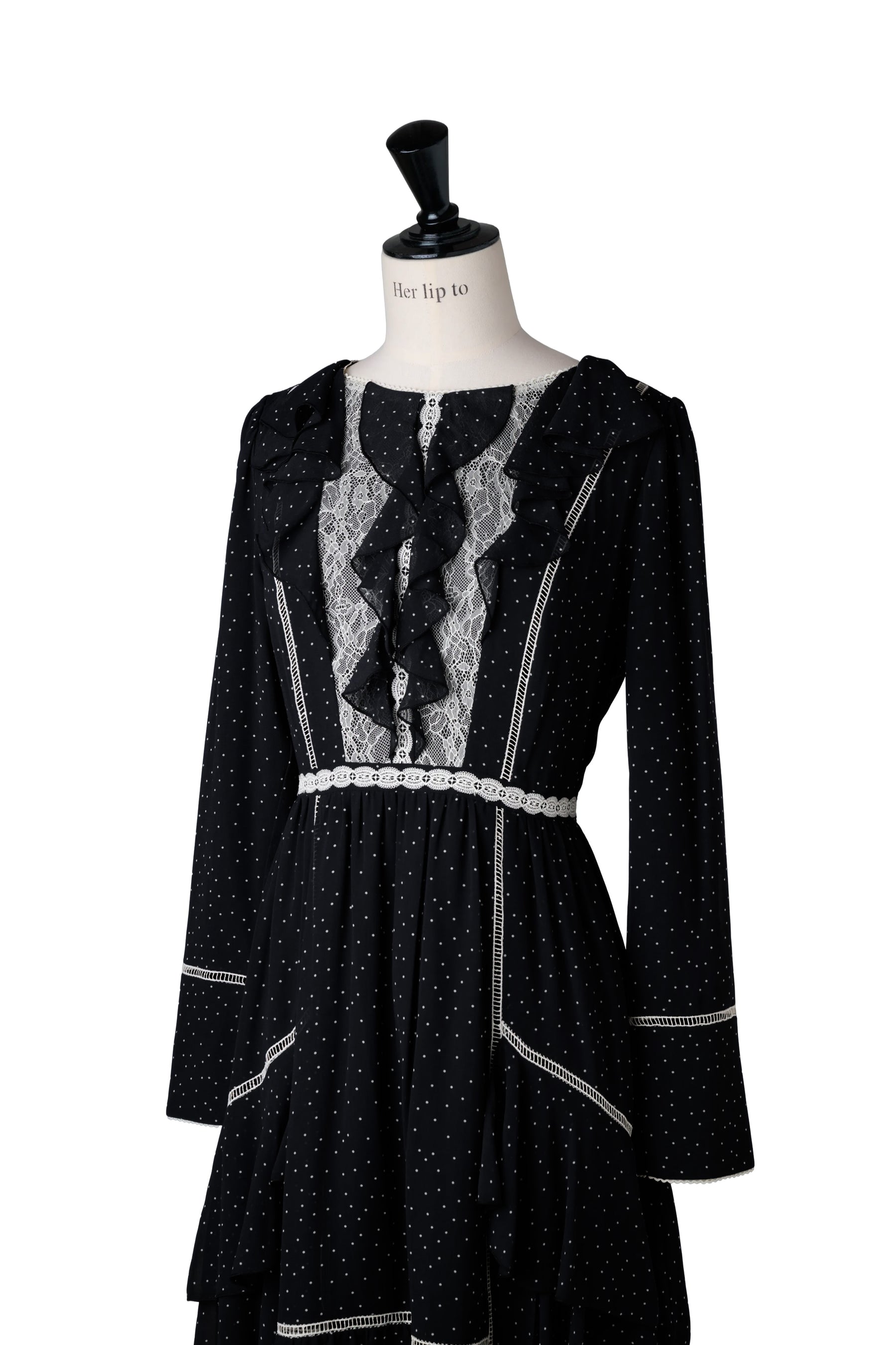 Vivica Polka-Dot Ruffled Dress