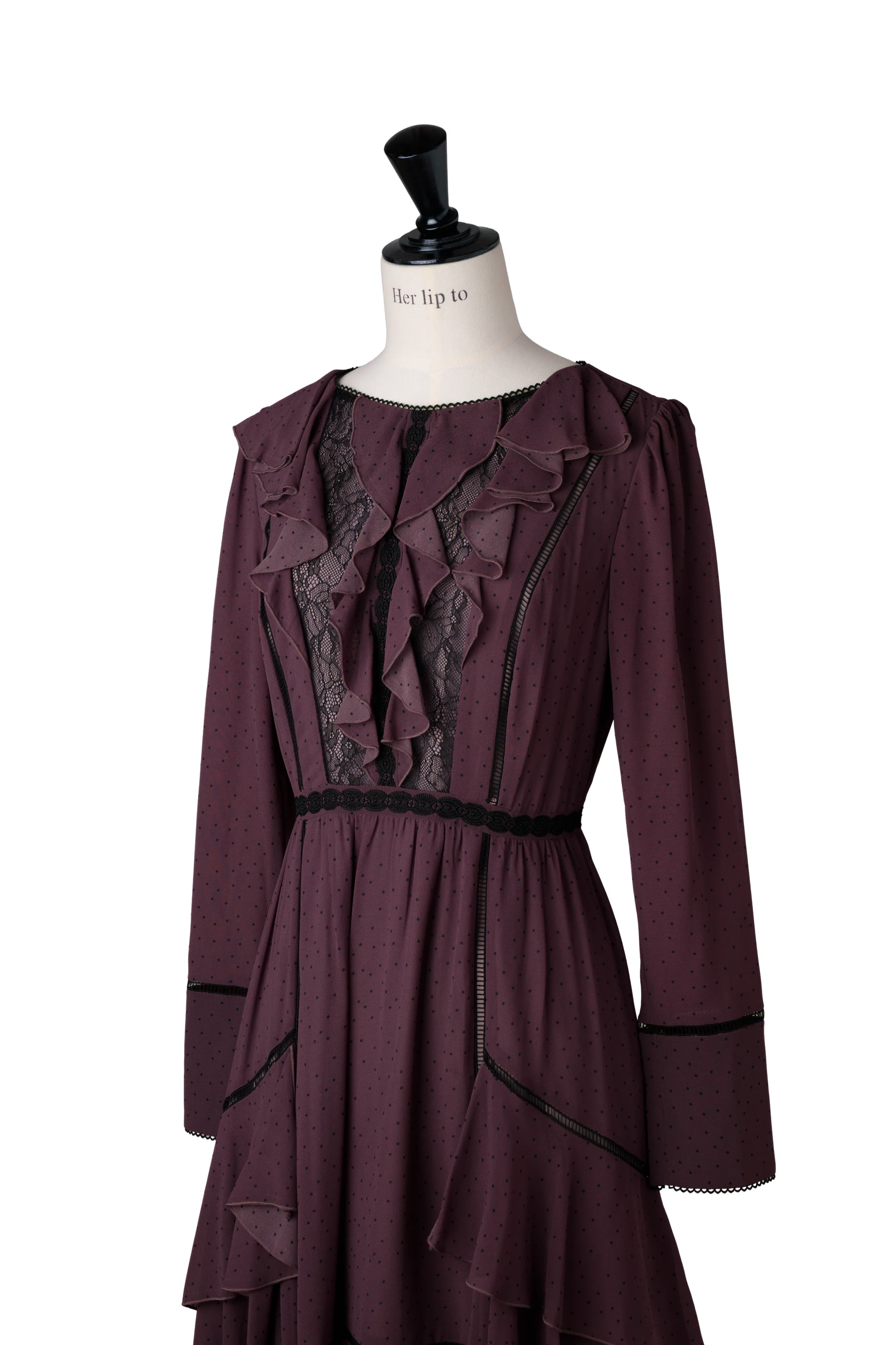 Vivica Polka-Dot Ruffled Dress