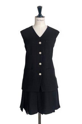 【5月初出貨】Tweed Pleated Mini Dress
