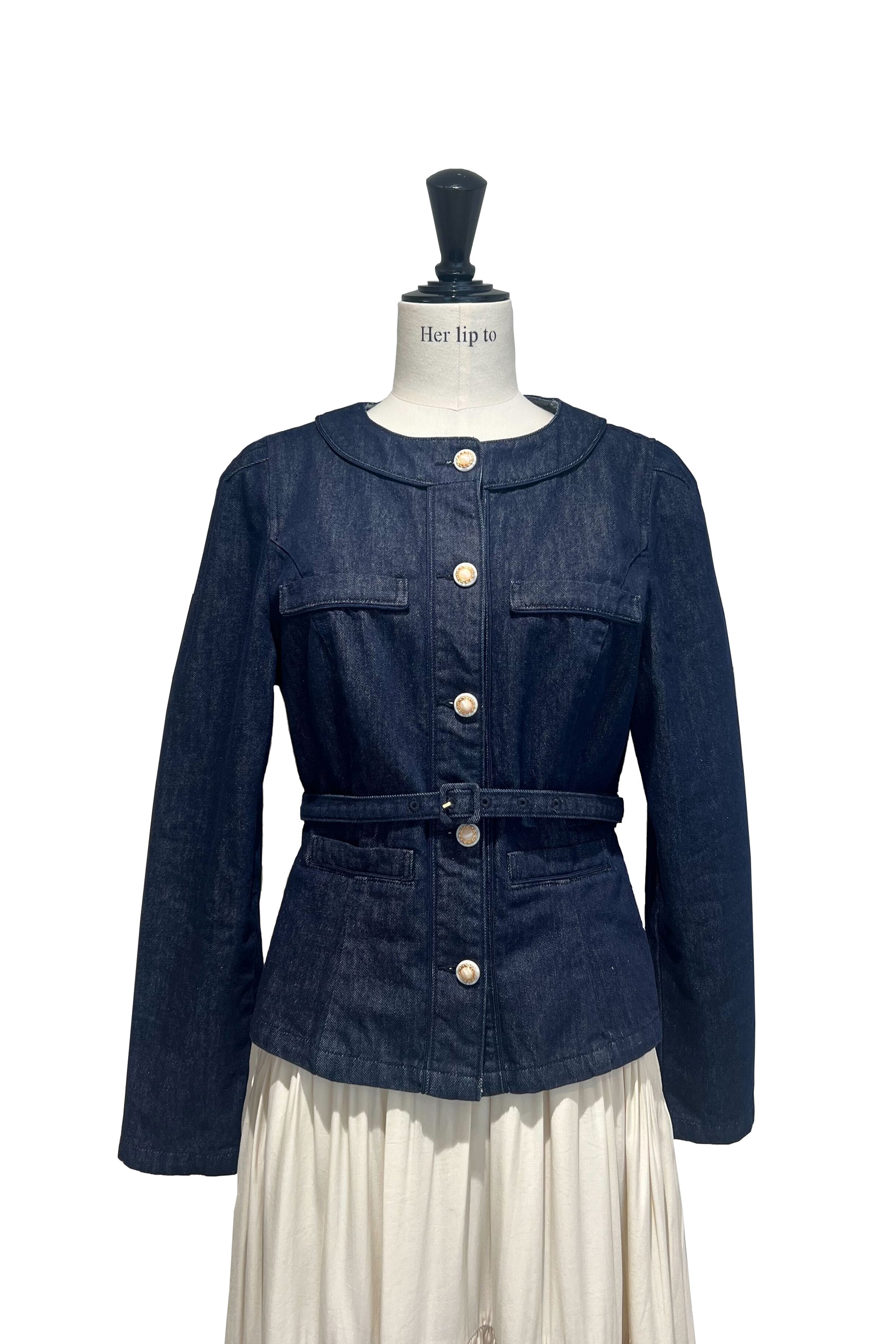 New Classic Belted Denim Jacket