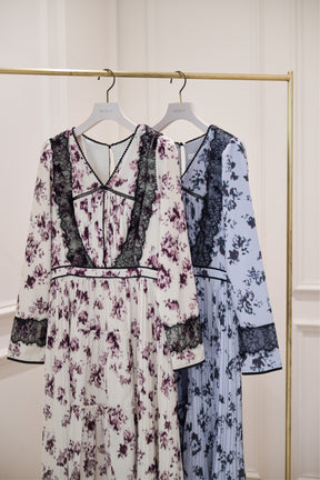 Grasse Floral Pleated Dress