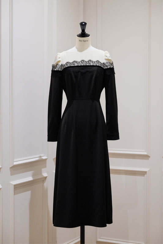 [Shipping in Mid February] Leonie Two-Tone Dress