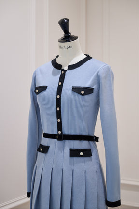 Gabrielle Belted Knit Dress