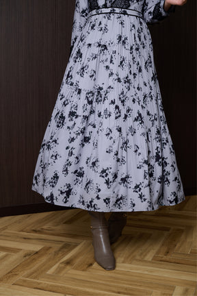【2月中旬發送】Grasse Floral Pleated Dress