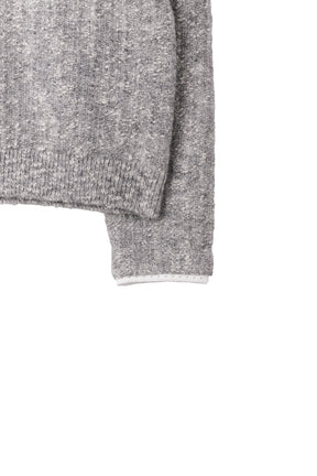 Petal-Edge Collar Knit Top