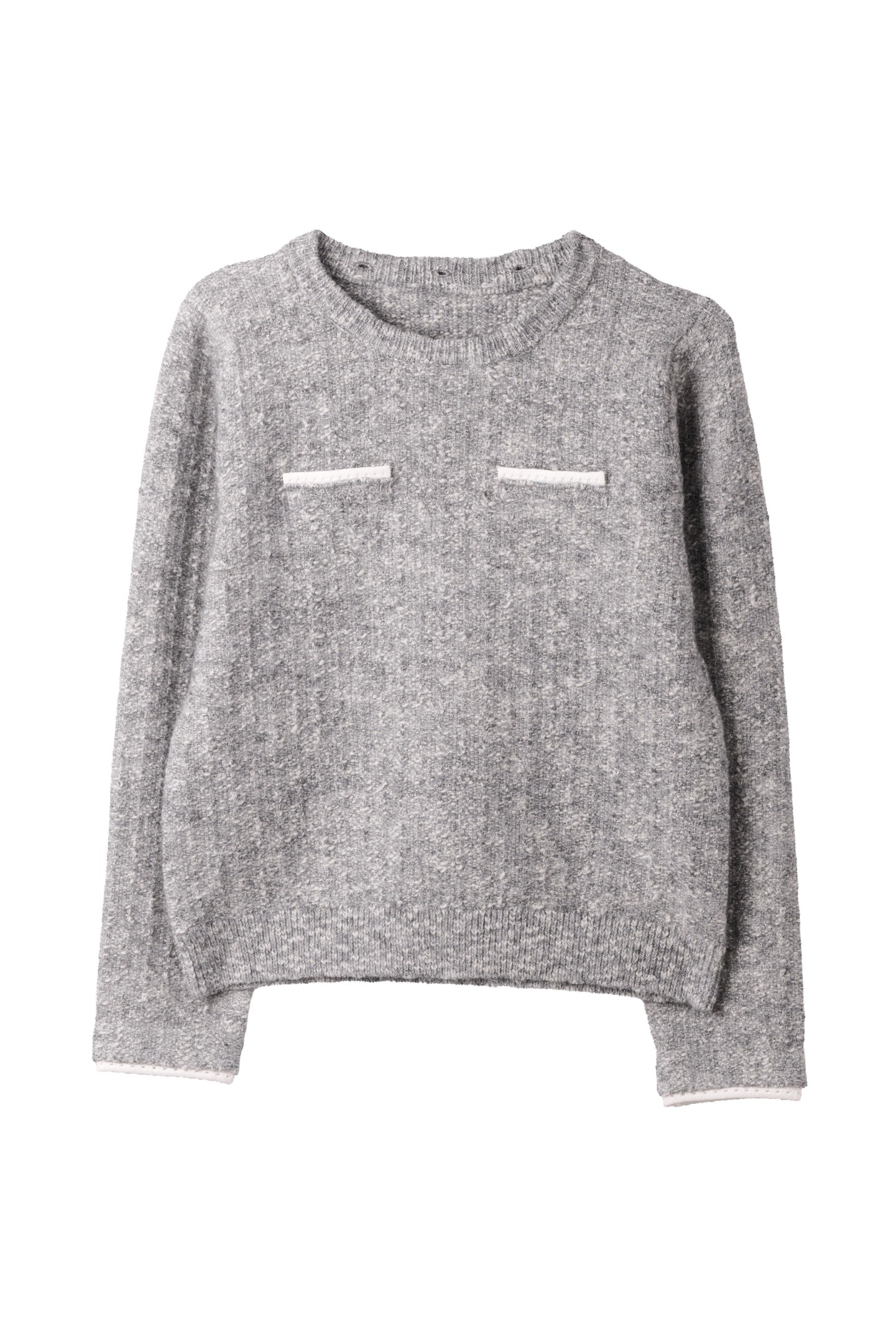 Petal-Edge Collar Knit Top