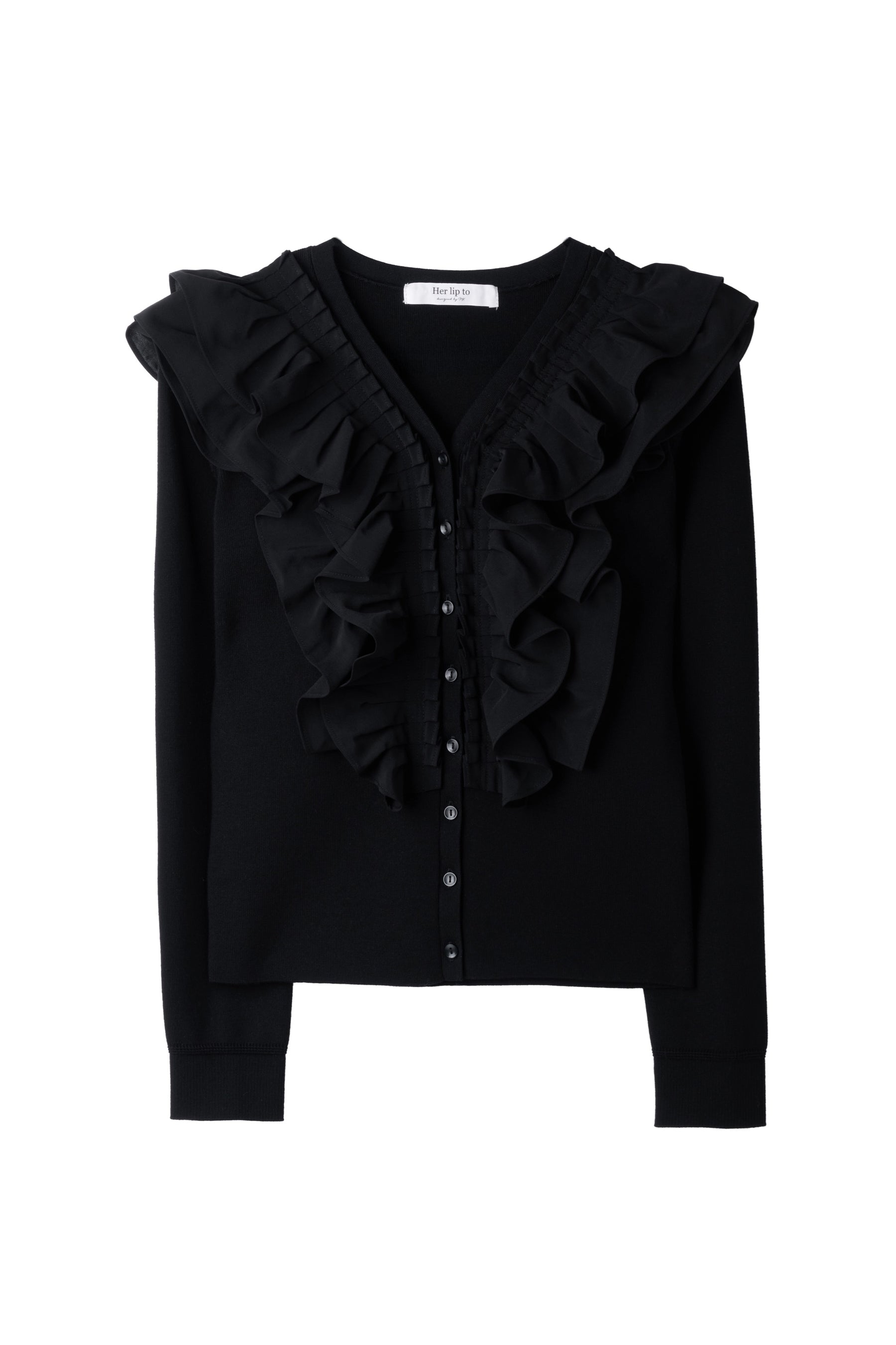 [Ships mid-January]Ruffle Pleated Knit Cardigan
