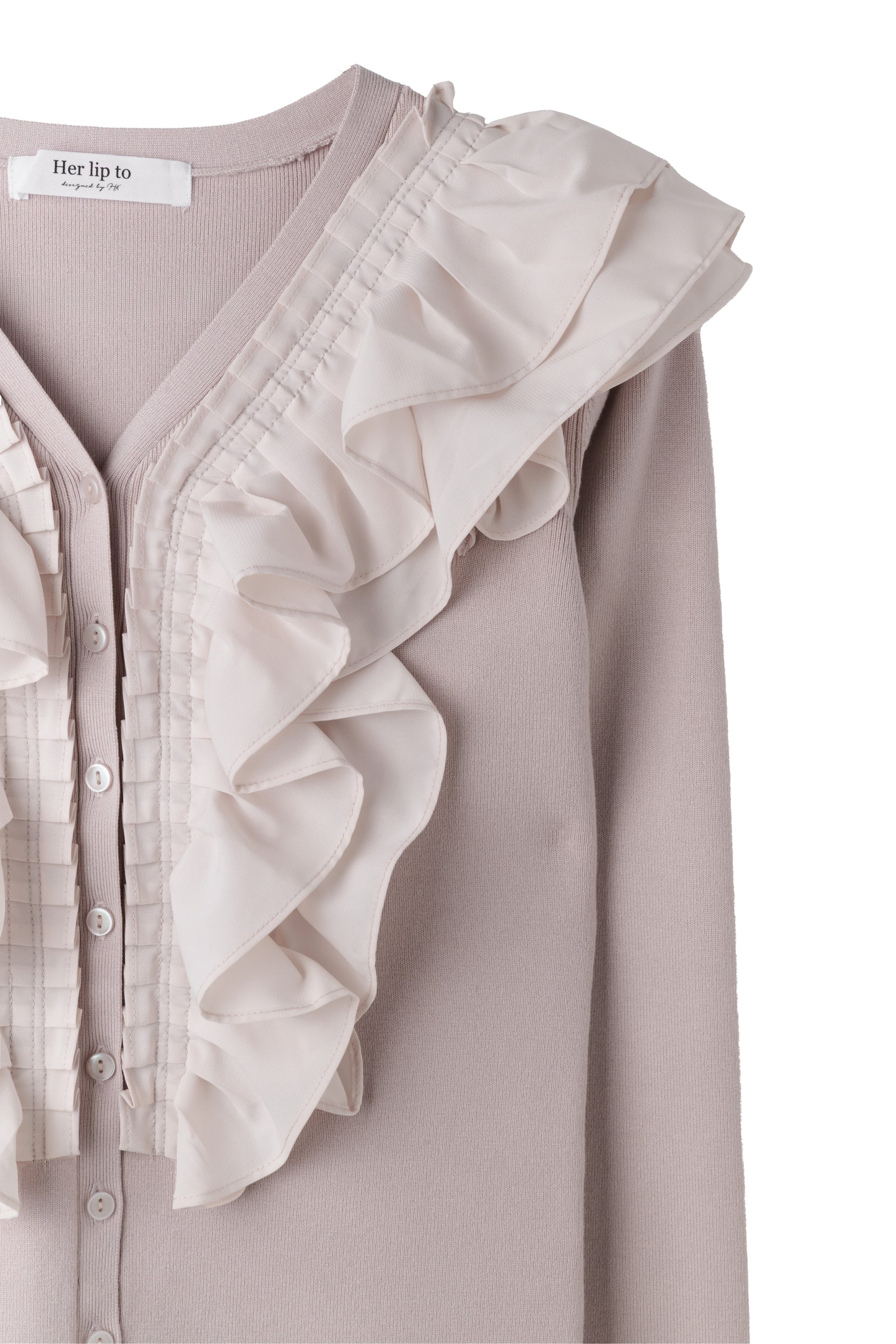 [Ships mid-January]Ruffle Pleated Knit Cardigan