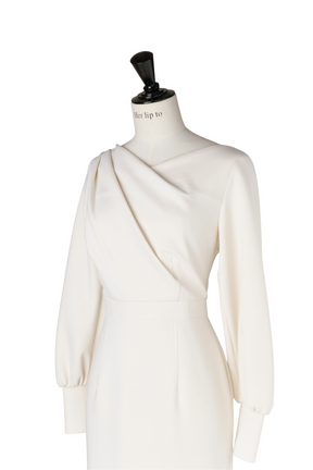 Tucked Mermaid Ponte Dress