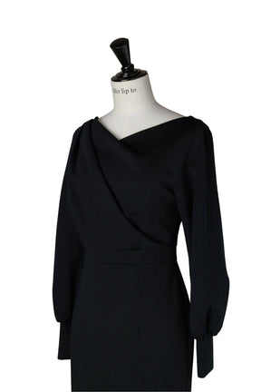 Tucked Mermaid Ponte Dress