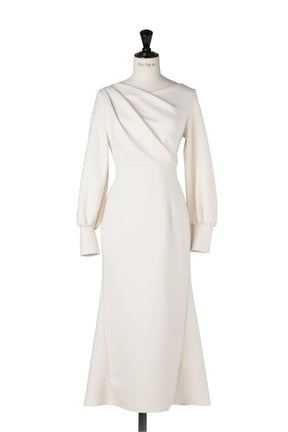 Tucked Mermaid Ponte Dress