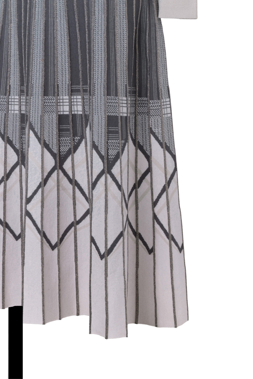 Layered Checked Knit Dress