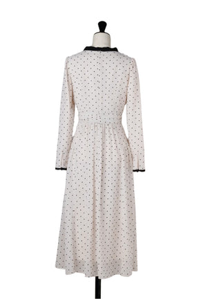 Heart Dot Bow Tie Chiffon Dress