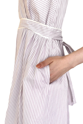 Stripe Cotton-Blend Summer Dress