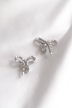 Silver Ribbon Earrings