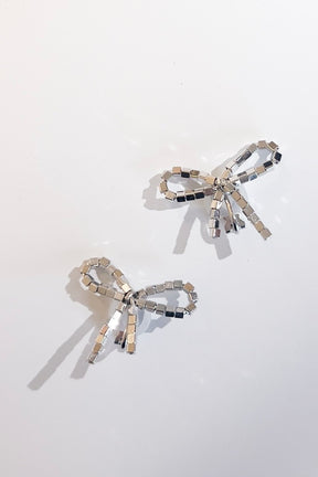 Silver Ribbon Earrings