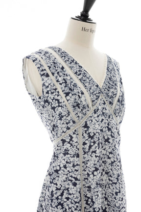 [Shipping in late June] Lace Trimmed Floral Dress