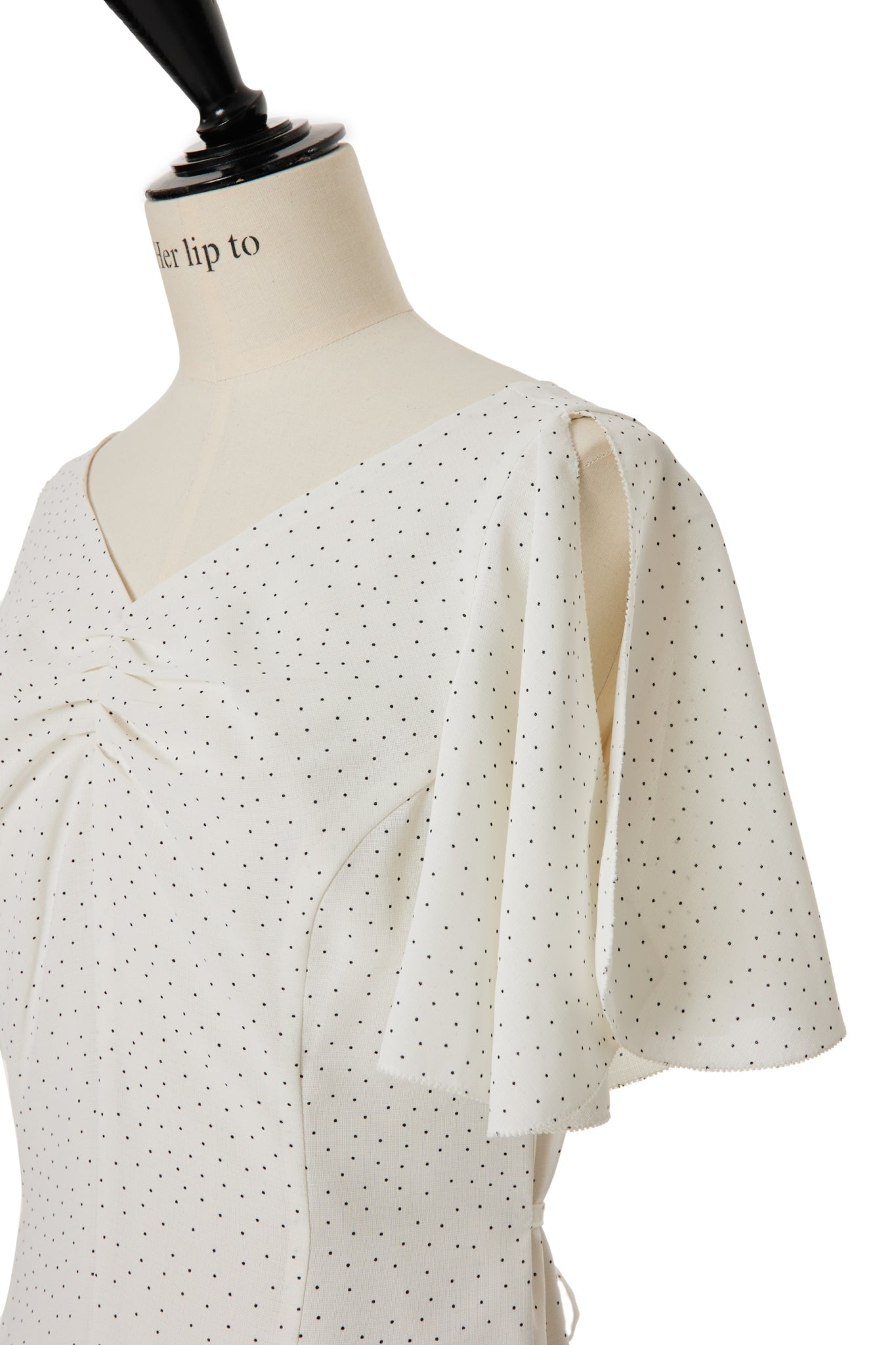 [Shipping in mid-June] Pin-Dot Slit Sleeve Dress