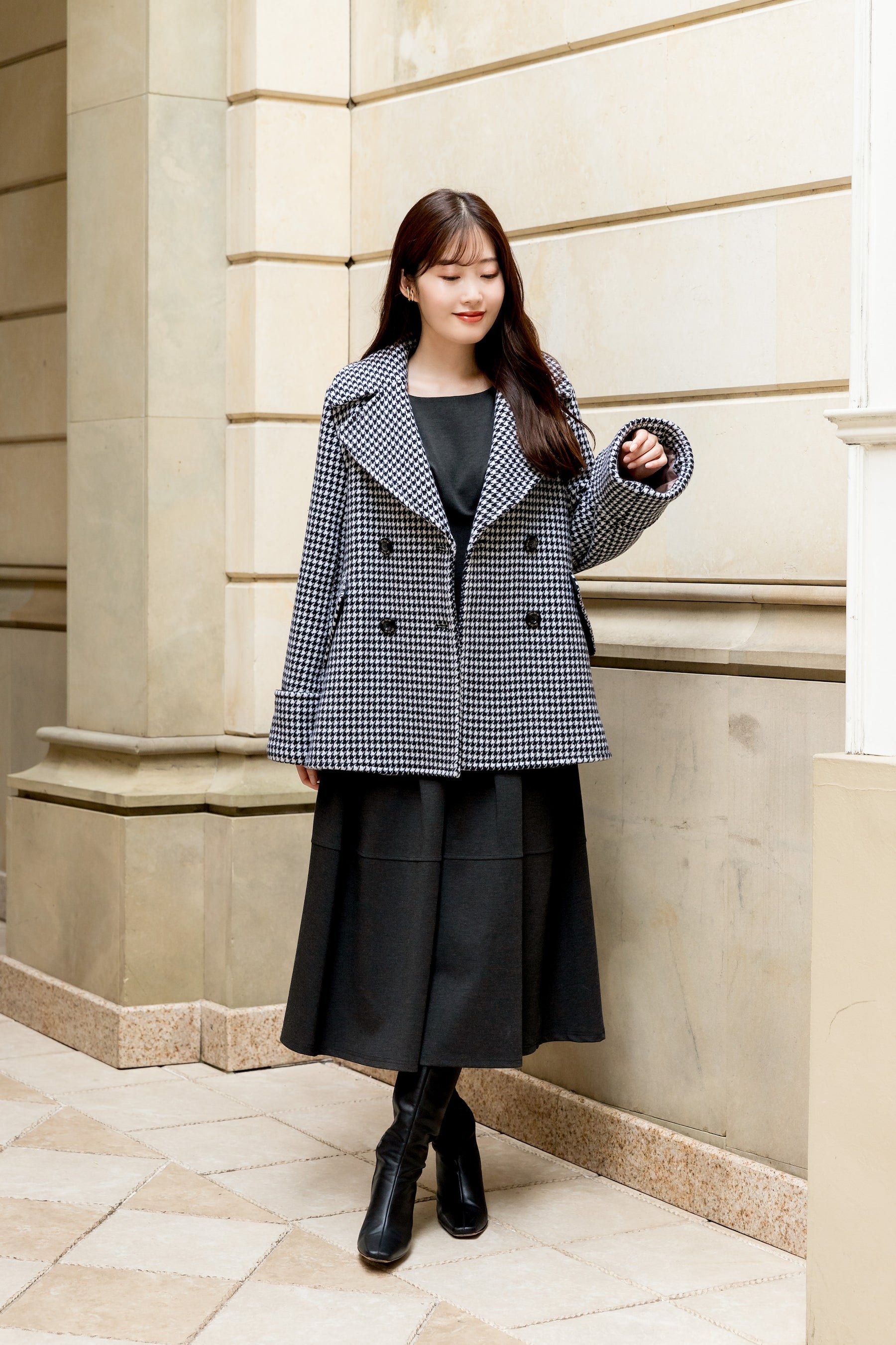 こじはるherlipto Proust Wool-Blend Melton Coat - ピーコート