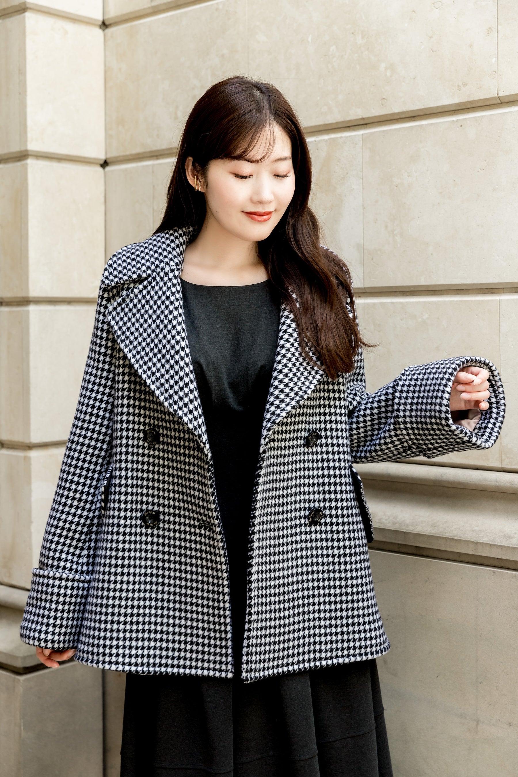 her lip to Proust Wool-Blend Melton Coat