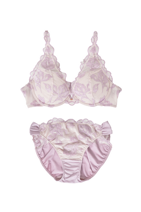 【mauve】Magnolia Tulle Lace Bra Set