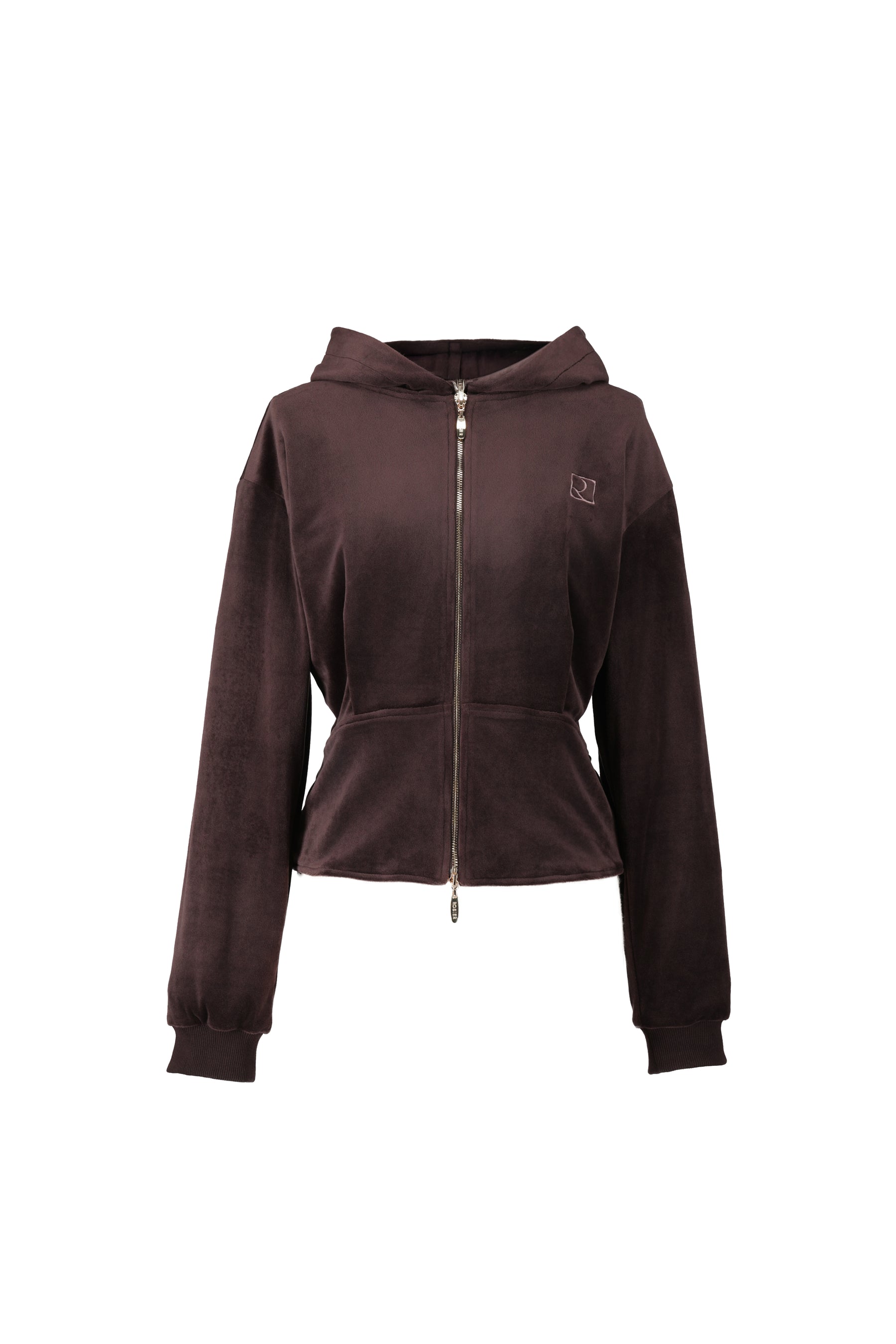 Off-Duty Sculpt Velour Zip Hoodie