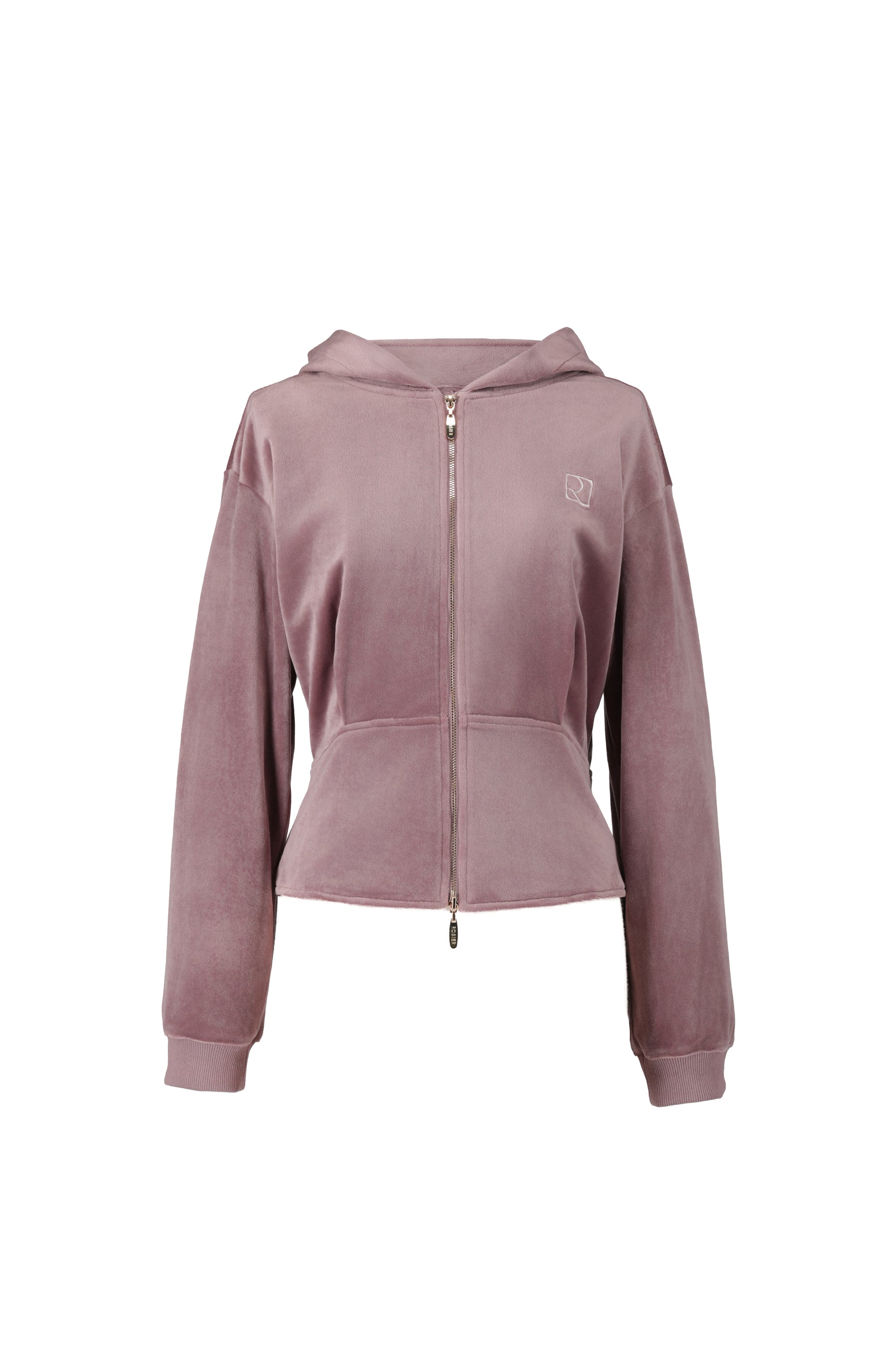 Off-Duty Sculpt Velour Zip Hoodie