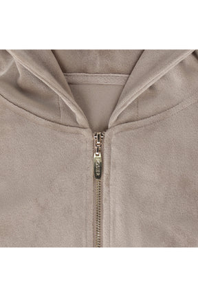 Off-Duty Sculpt Velour Zip Hoodie