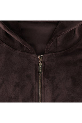 Off-Duty Sculpt Velour Zip Hoodie