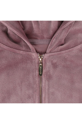 Off-Duty Sculpt Velour Zip Hoodie