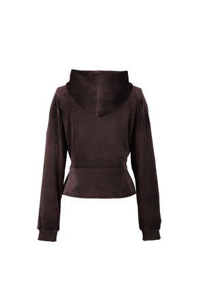 Off-Duty Sculpt Velour Zip Hoodie