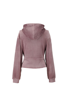 Off-Duty Sculpt Velour Zip Hoodie